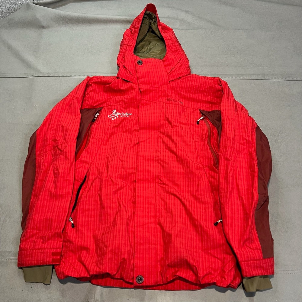 Rossignol‎ Orange/Red Ski Jacket Snowboard Coat Hood Lined 10,000 Men-SM-XXXX